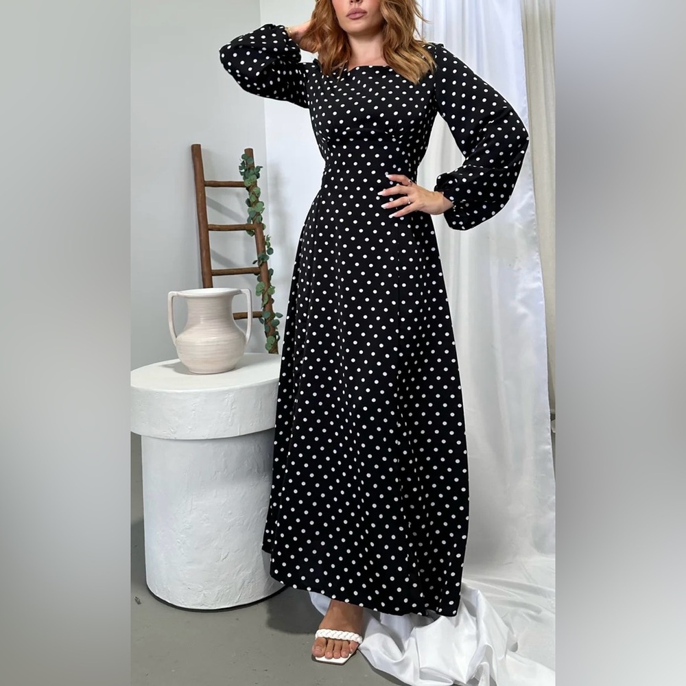 Polka Dot Maxi Dress